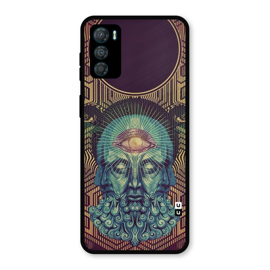 Eye Design Metal Back Case for Moto G42
