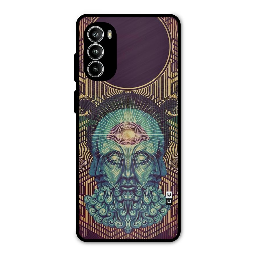 Eye Design Metal Back Case for Moto G52