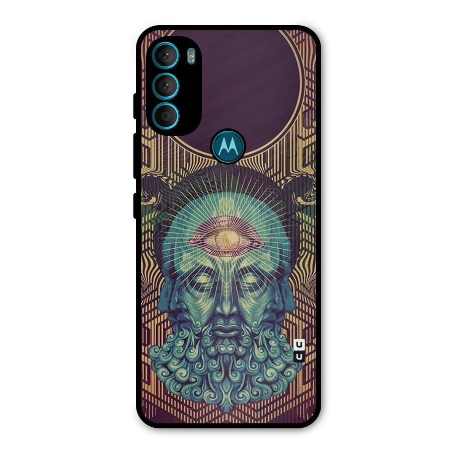 Eye Design Metal Back Case for Moto G71 5G