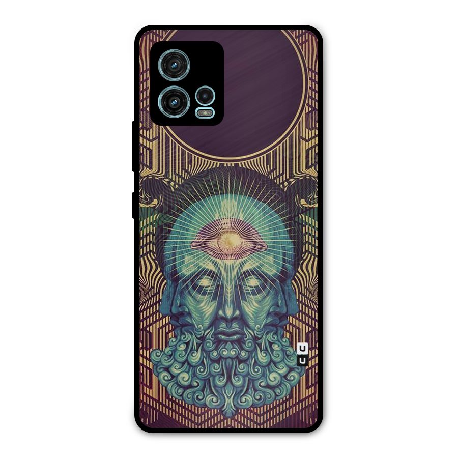 Eye Design Metal Back Case for Moto G72
