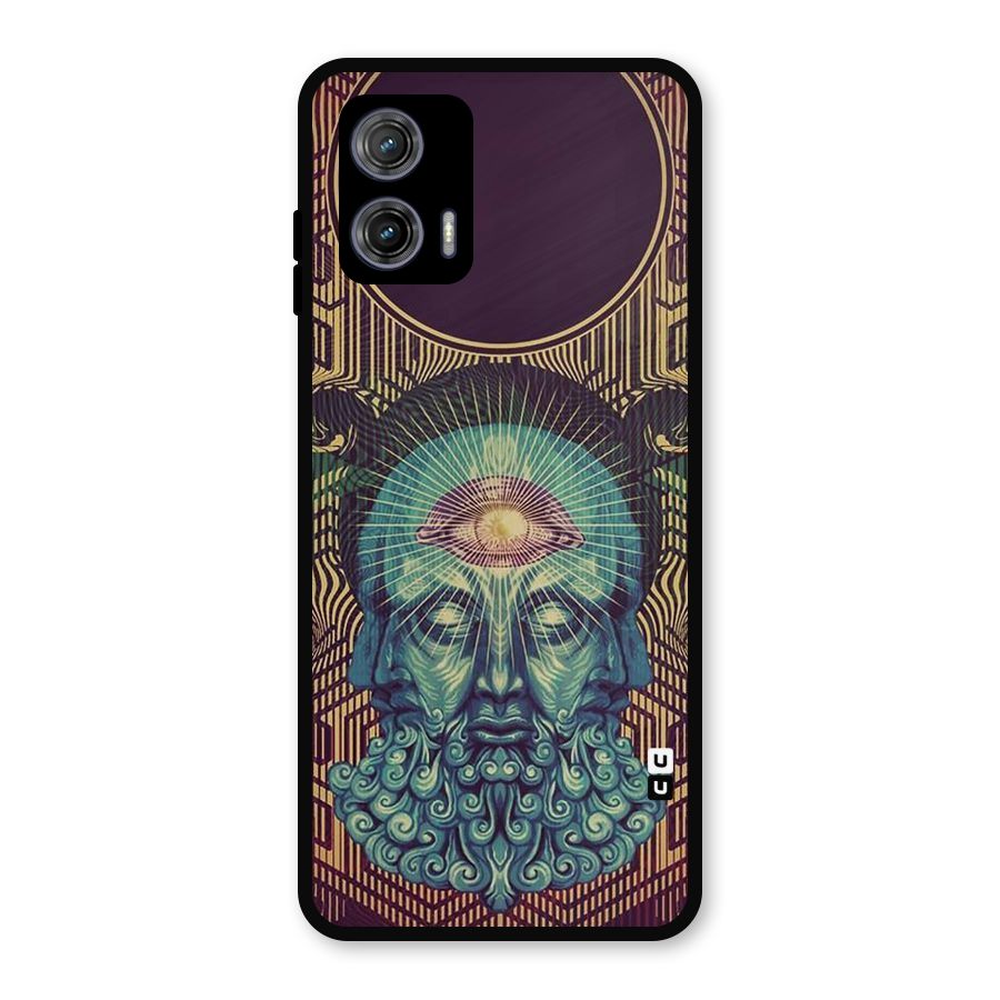 Eye Design Metal Back Case for Moto G73