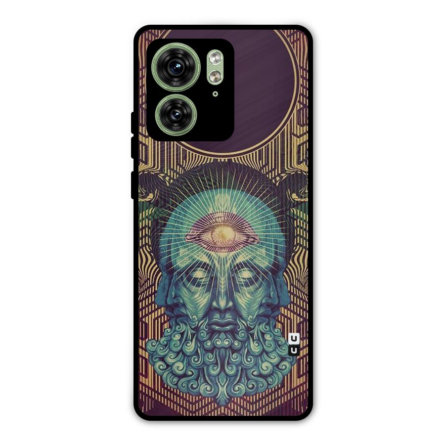 Eye Design Metal Back Case for Motorola Edge 40 5G