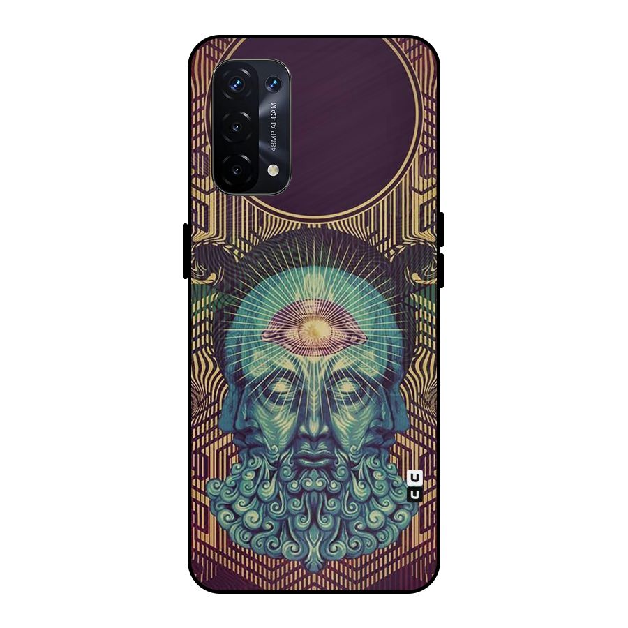 Eye Design Metal Back Case for Oppo A74 5G