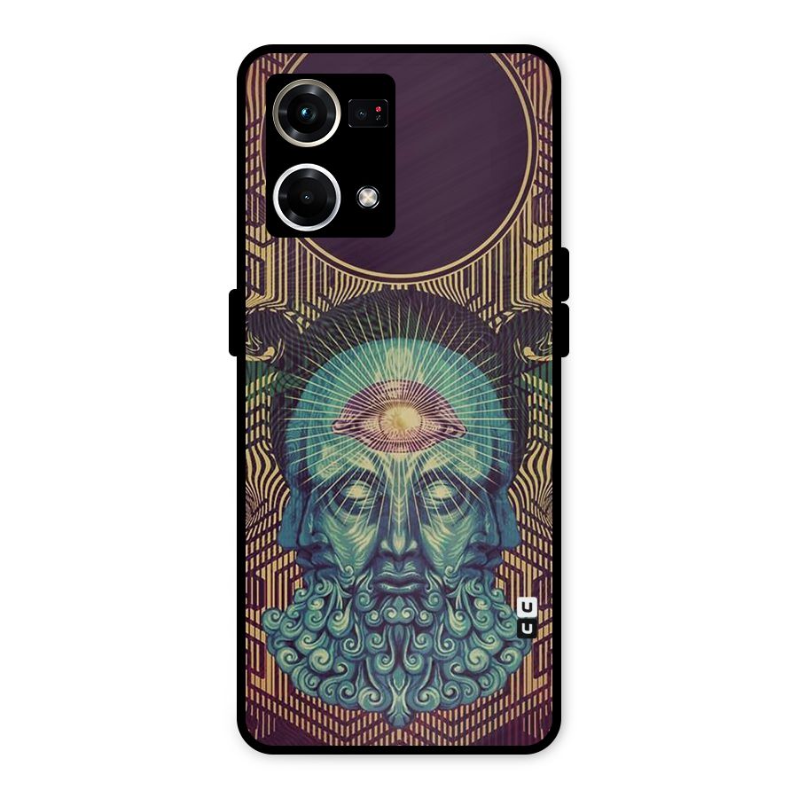Eye Design Metal Back Case for Oppo F21 Pro 4G