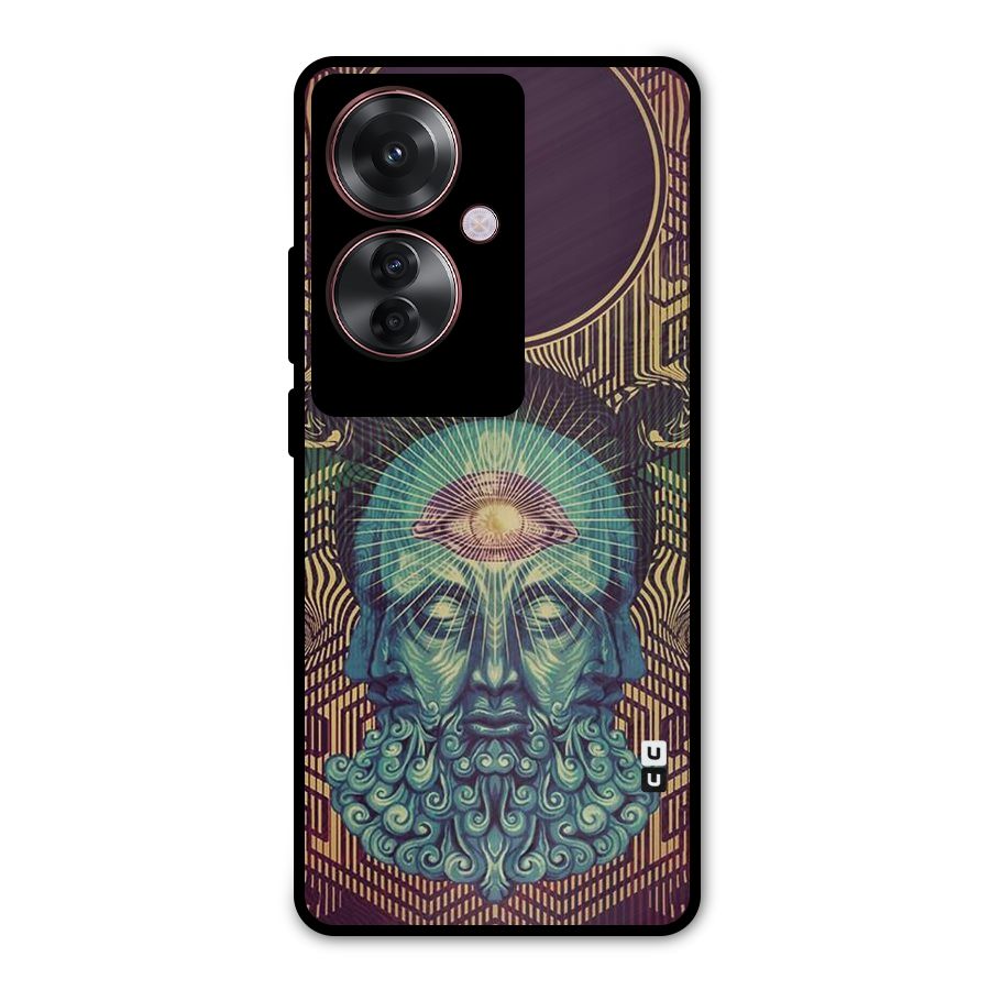Eye Design Metal Back Case for Oppo F25 Pro