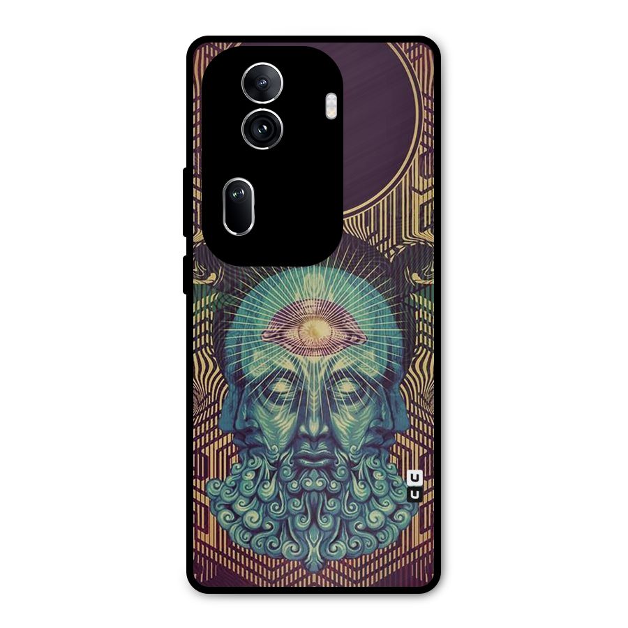 Eye Design Metal Back Case for Oppo Reno11 Pro 5G
