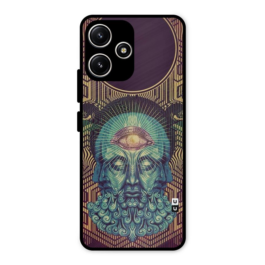Eye Design Metal Back Case for Poco M6 Pro