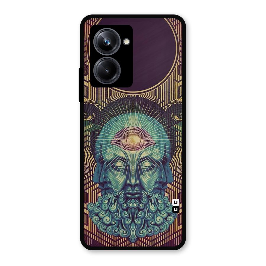 Eye Design Metal Back Case for Realme 10 Pro