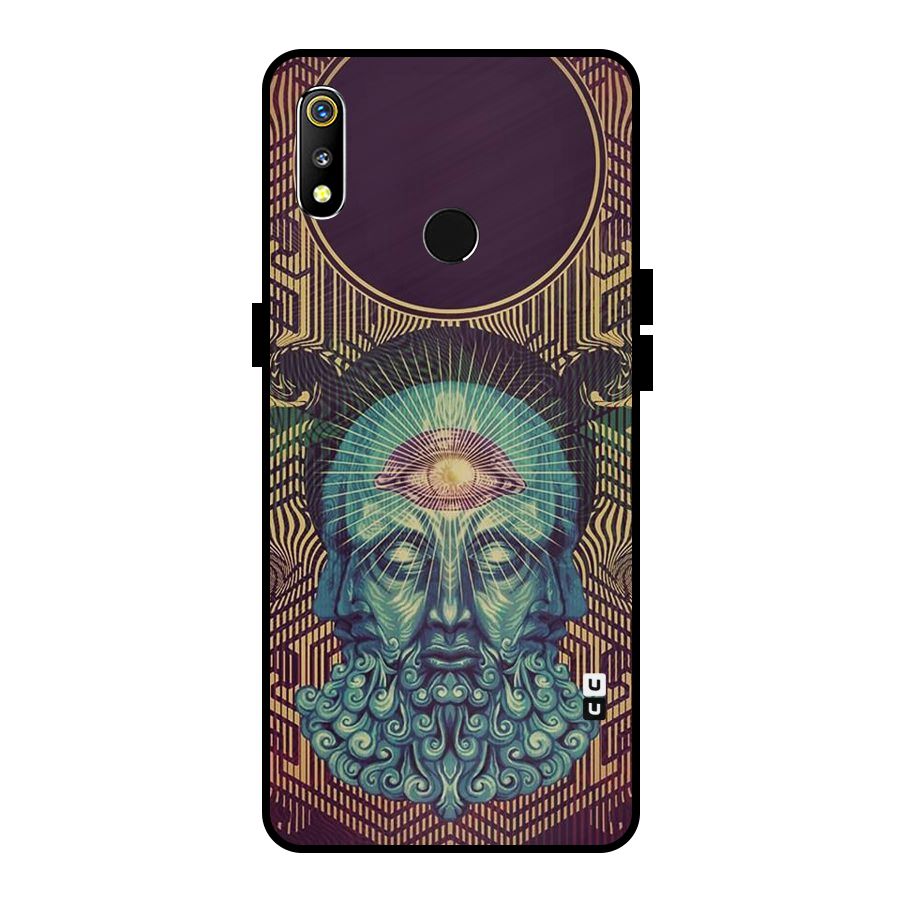 Eye Design Metal Back Case for Realme 3