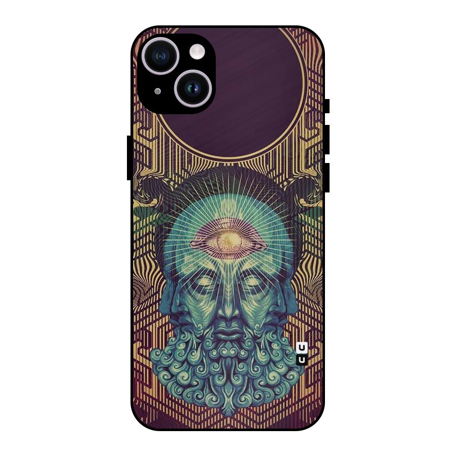 Eye Design Metal Back Case for iPhone 14 Plus