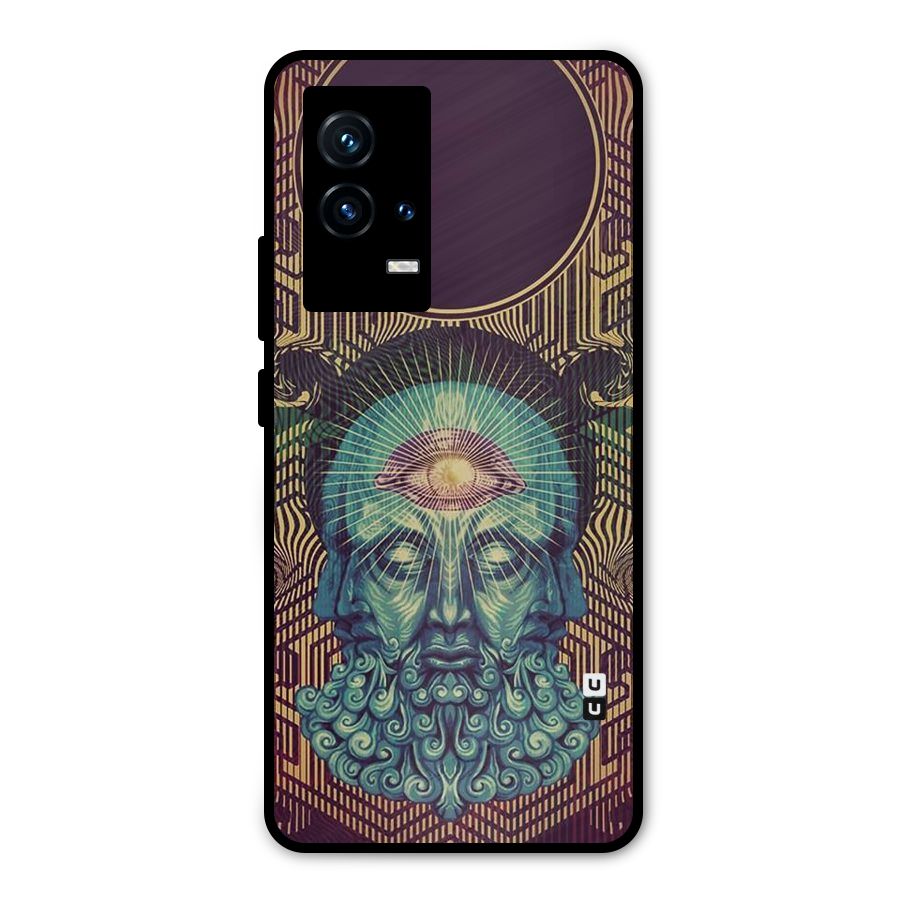 Eye Design Metal Back Case for iQOO 9 5G