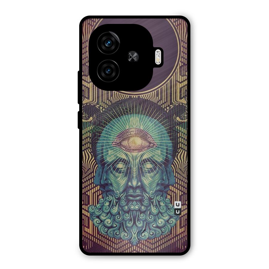 Eye Design Metal Back Case for iQOO Z9 Turbo