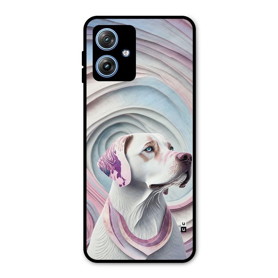 Eye Dog illustration Metal Back Case for Moto G54
