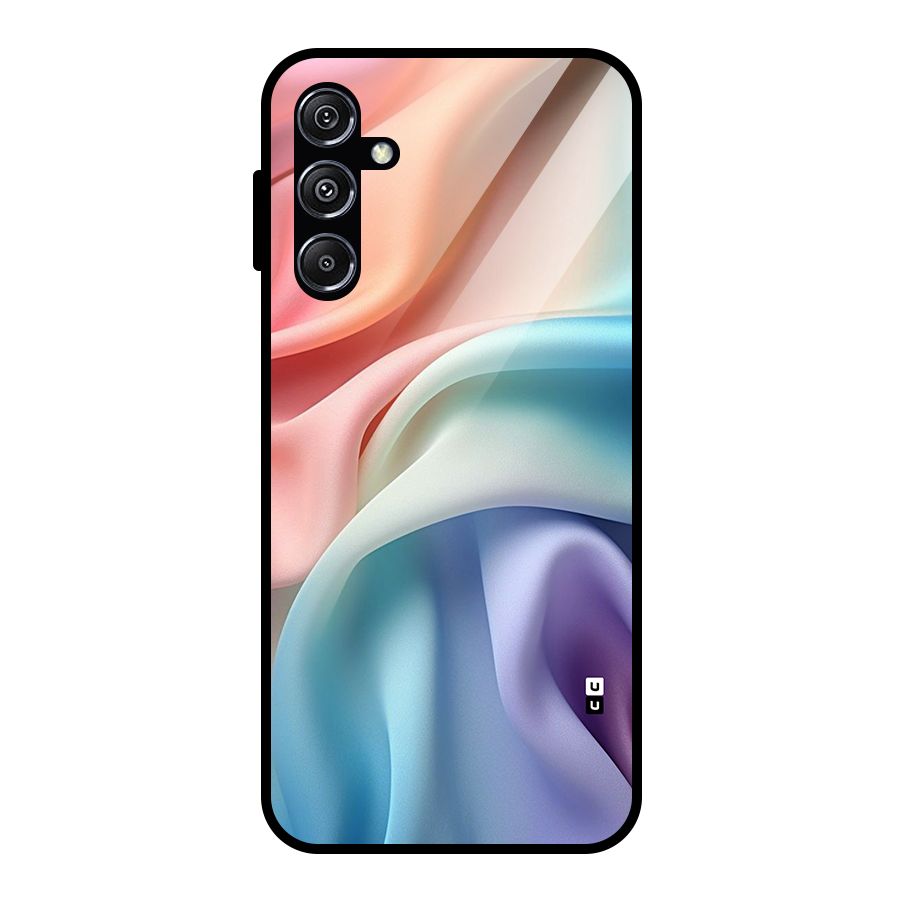 Fabric Pastel Glass Back Case for Galaxy M34 5G