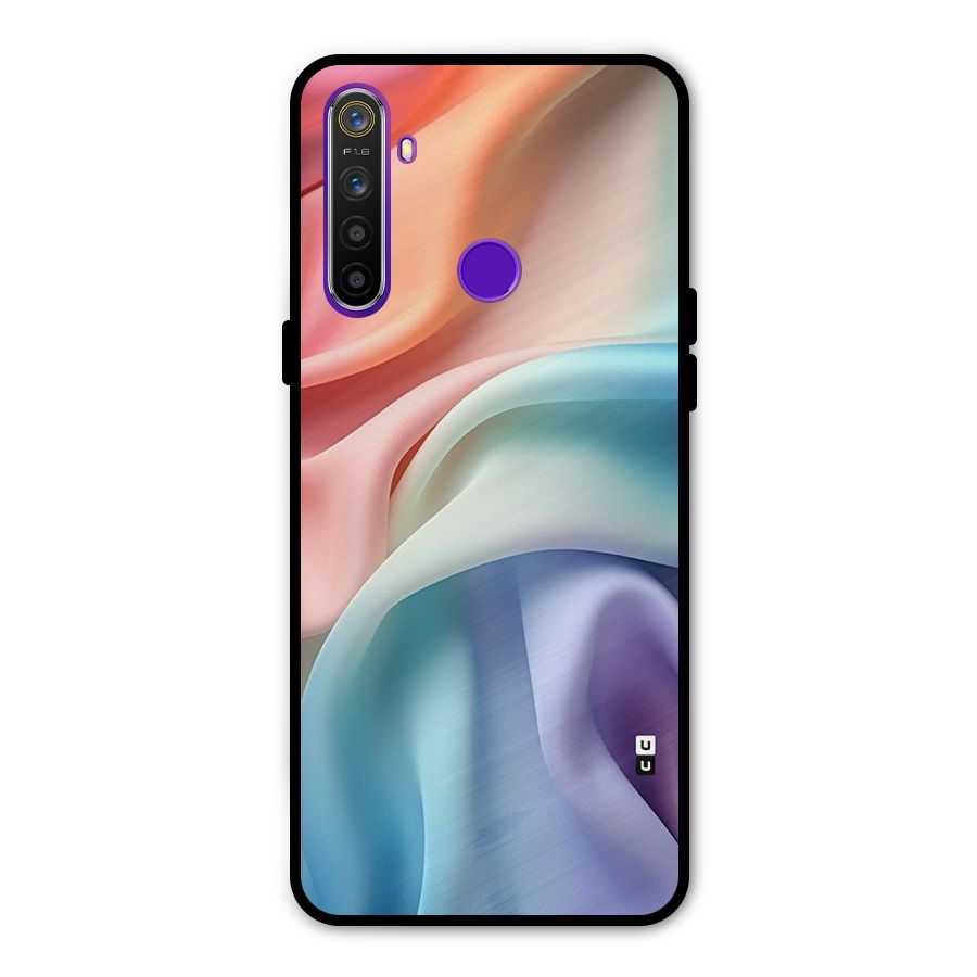 Fabric Pastel Glass Back Case for Realme 5s
