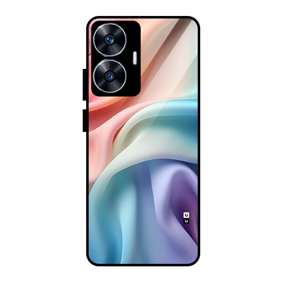 Fabric Pastel Glass Back Case for realme C55