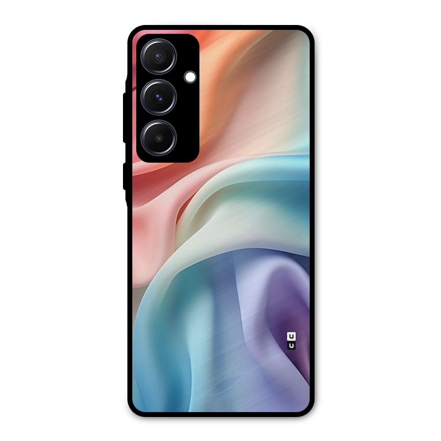 Fabric Pastel Metal Back Case for Galaxy A55