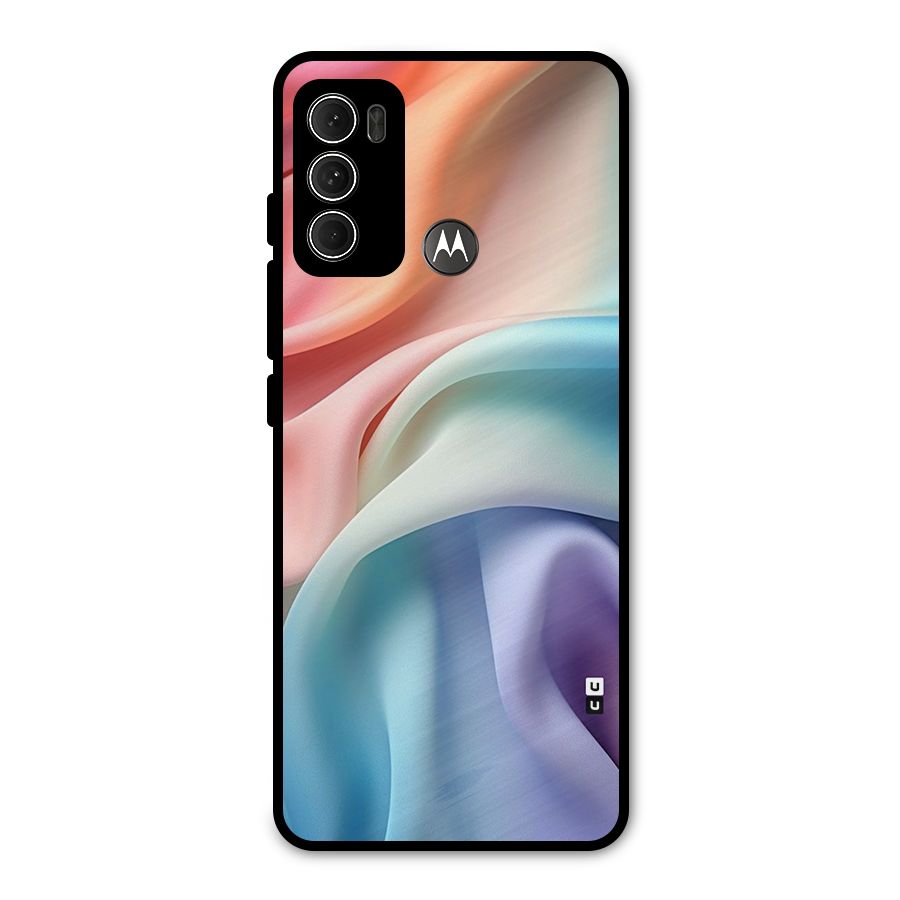 Fabric Pastel Metal Back Case for Moto G60