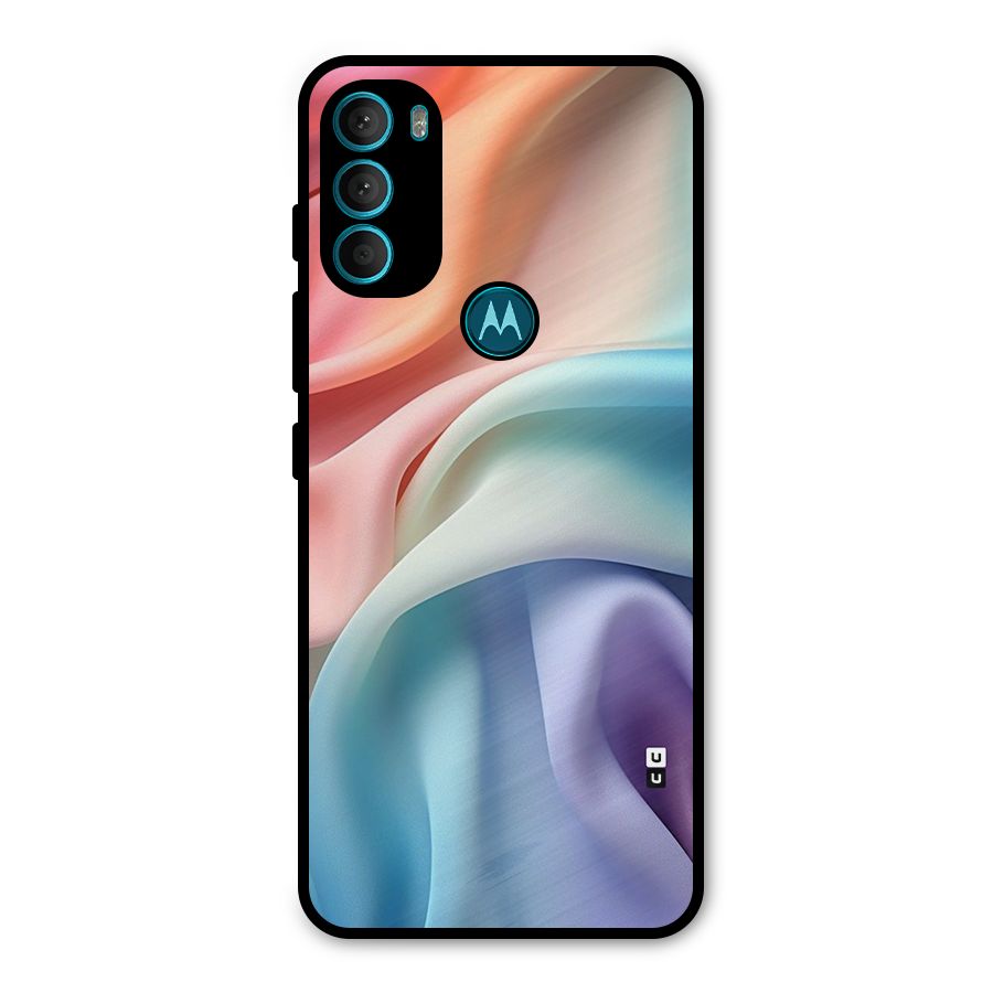 Fabric Pastel Metal Back Case for Moto G71 5G