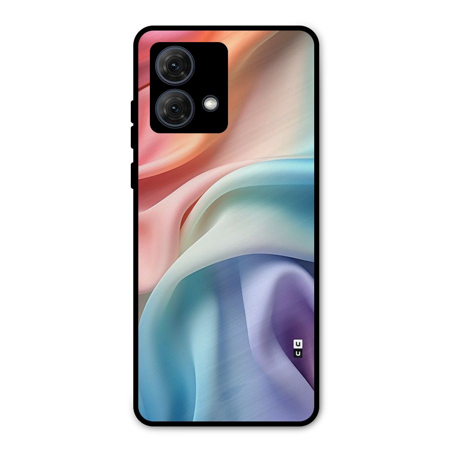 Fabric Pastel Metal Back Case for Moto G84