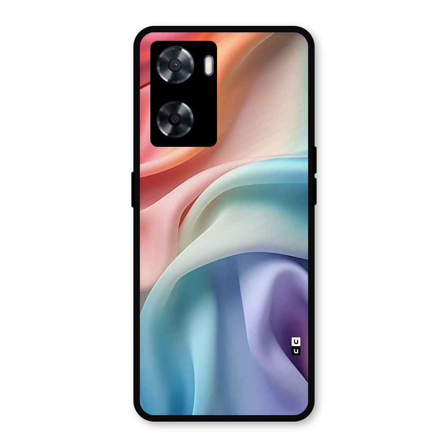 Fabric Pastel Metal Back Case for Oppo A77s