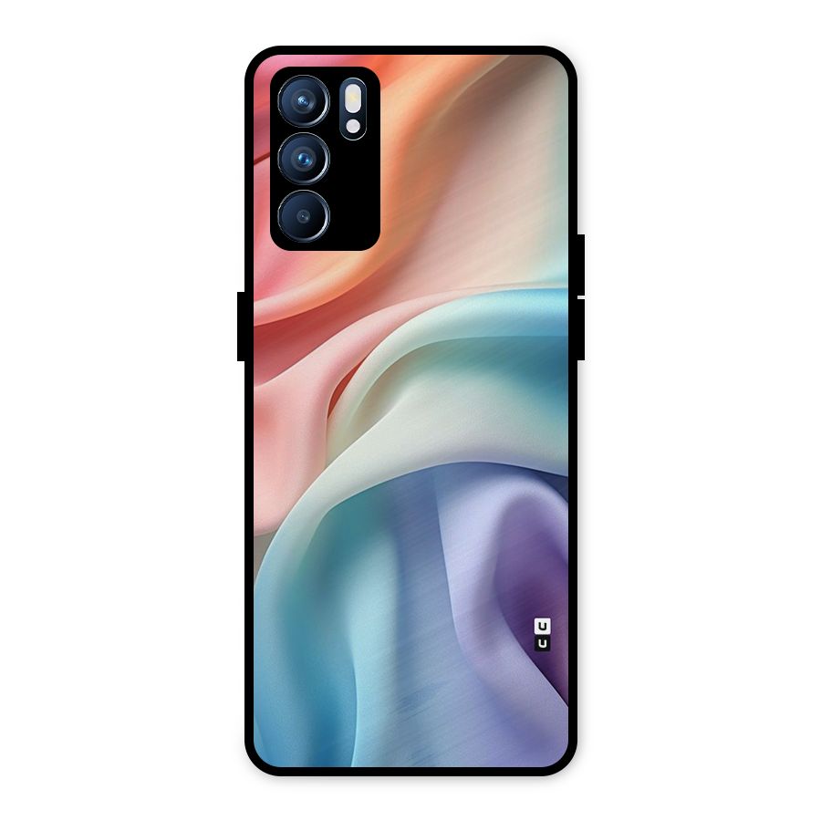 Fabric Pastel Metal Back Case for Oppo Reno6 5G