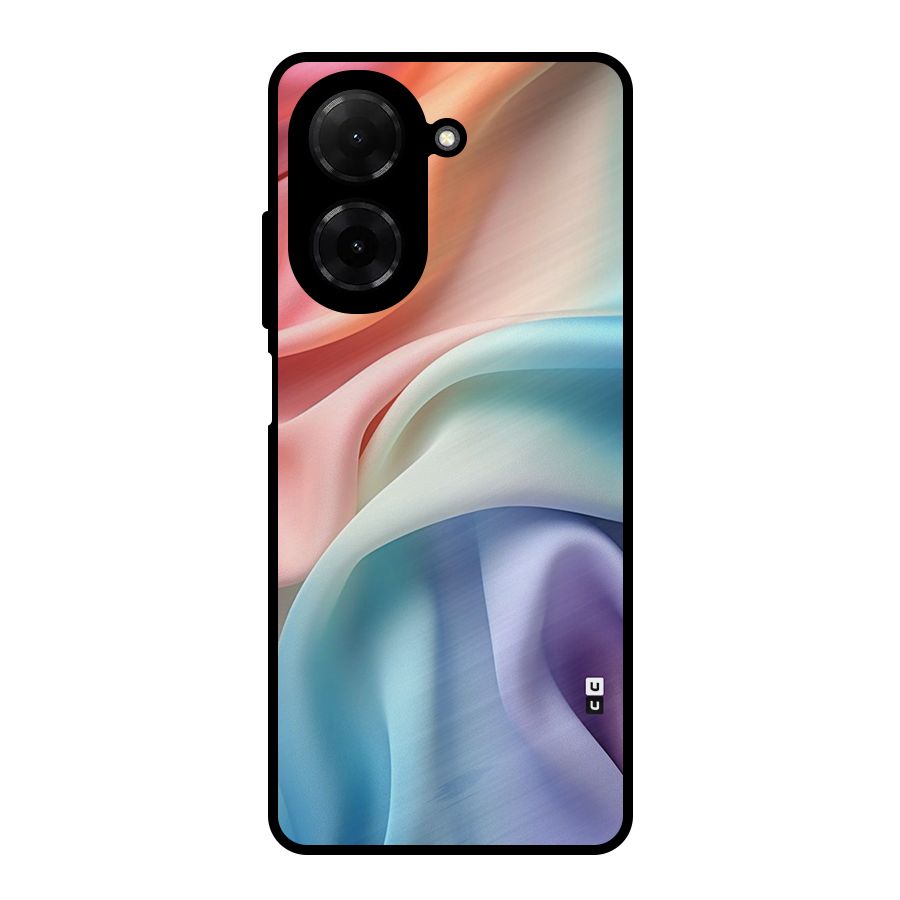 Fabric Pastel Metal Back Case for Poco C71