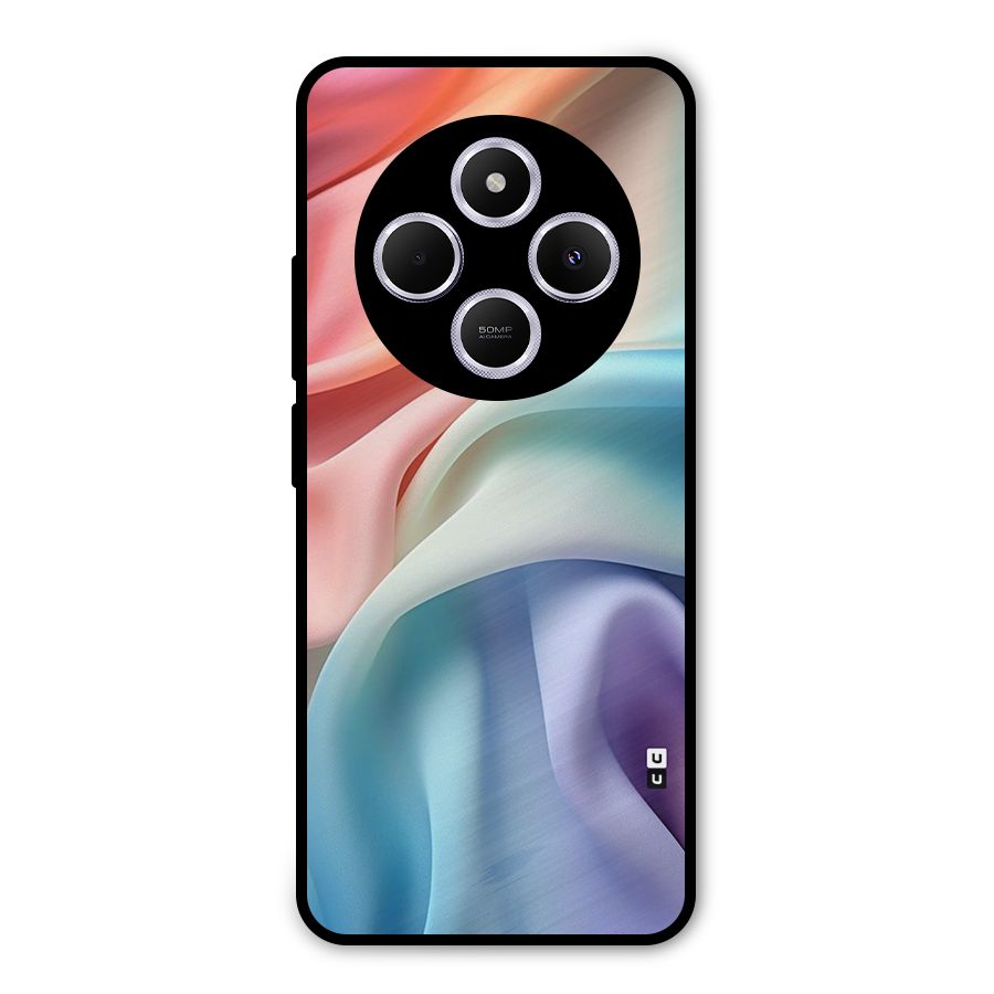 Fabric Pastel Metal Back Case for Poco C75 5G