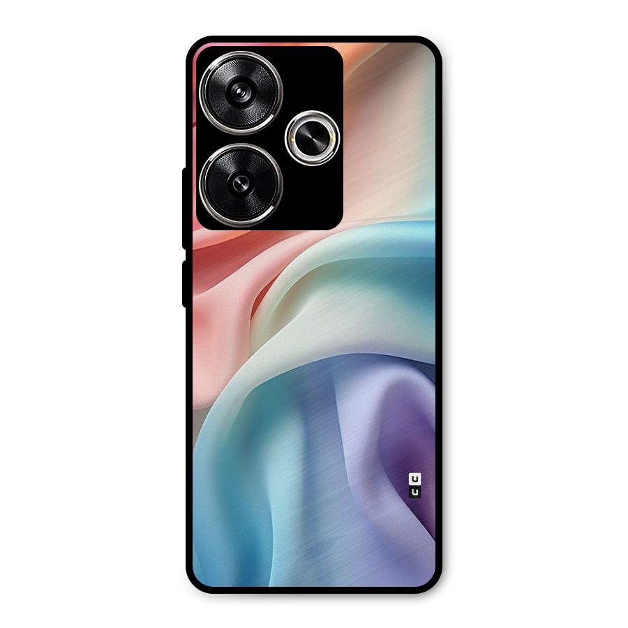 Fabric Pastel Metal Back Case for Poco F6