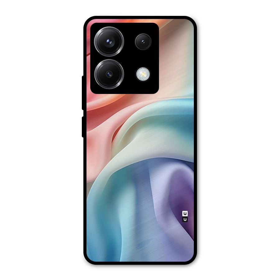Fabric Pastel Metal Back Case for Poco X6