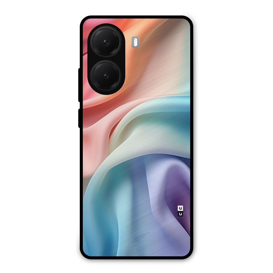 Fabric Pastel Metal Back Case for Poco X7 Pro