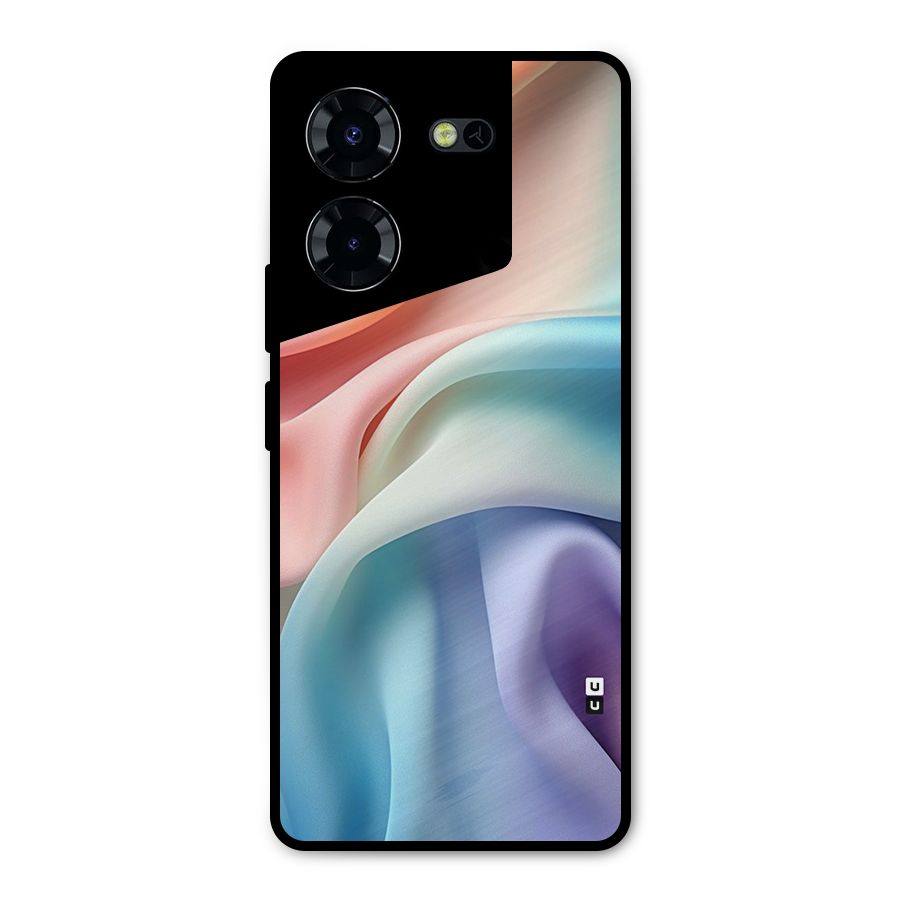 Fabric Pastel Metal Back Case for Tecno Pova 5 Pro 5G