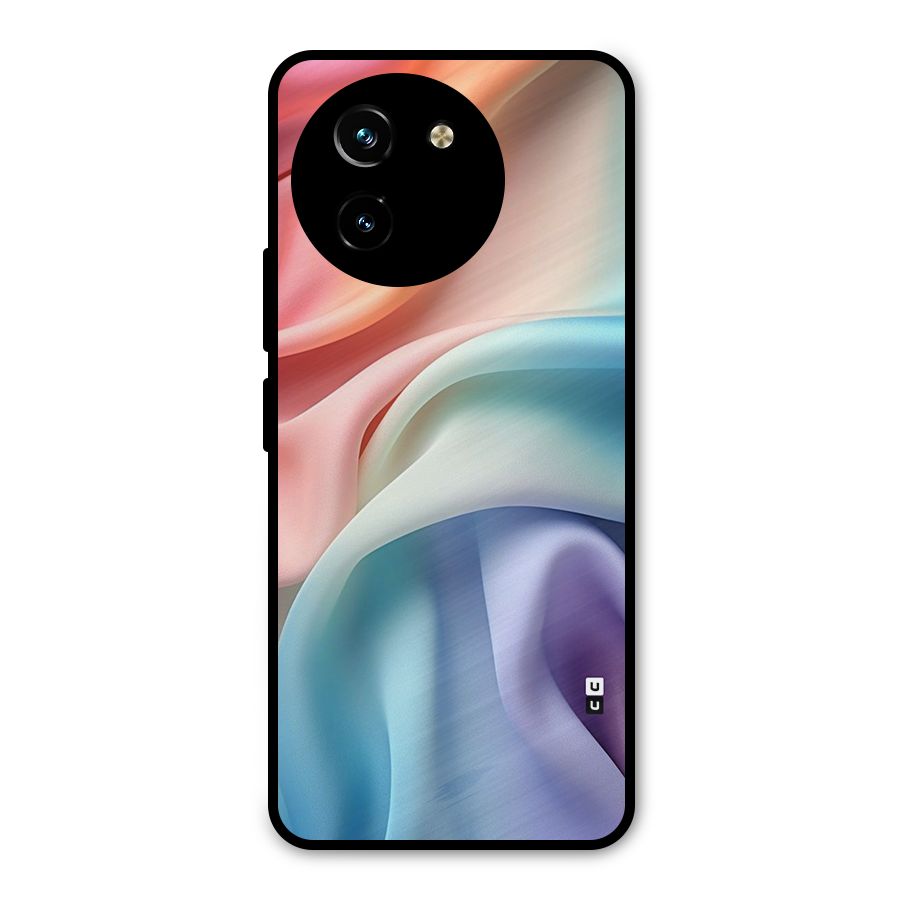 Fabric Pastel Metal Back Case for Vivo T3x