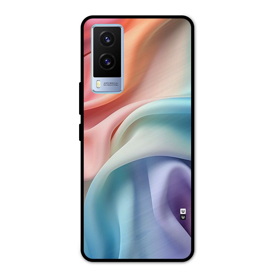 Fabric Pastel Metal Back Case for Vivo V21e 5G