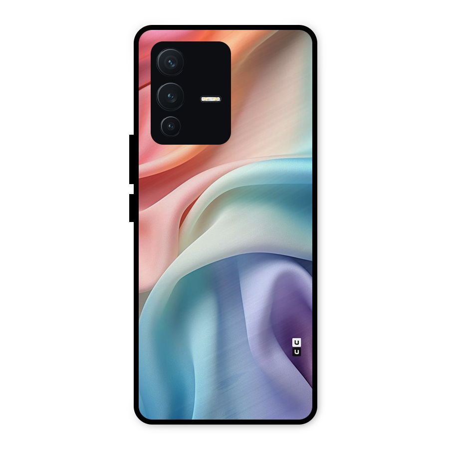 Fabric Pastel Metal Back Case for Vivo V23 5G