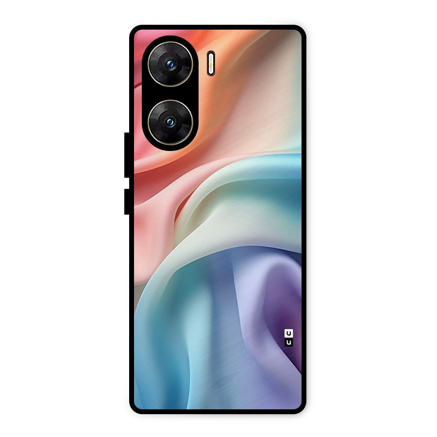 Fabric Pastel Metal Back Case for Vivo V29e