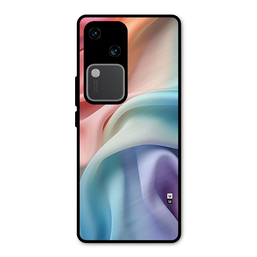Fabric Pastel Metal Back Case for Vivo V30