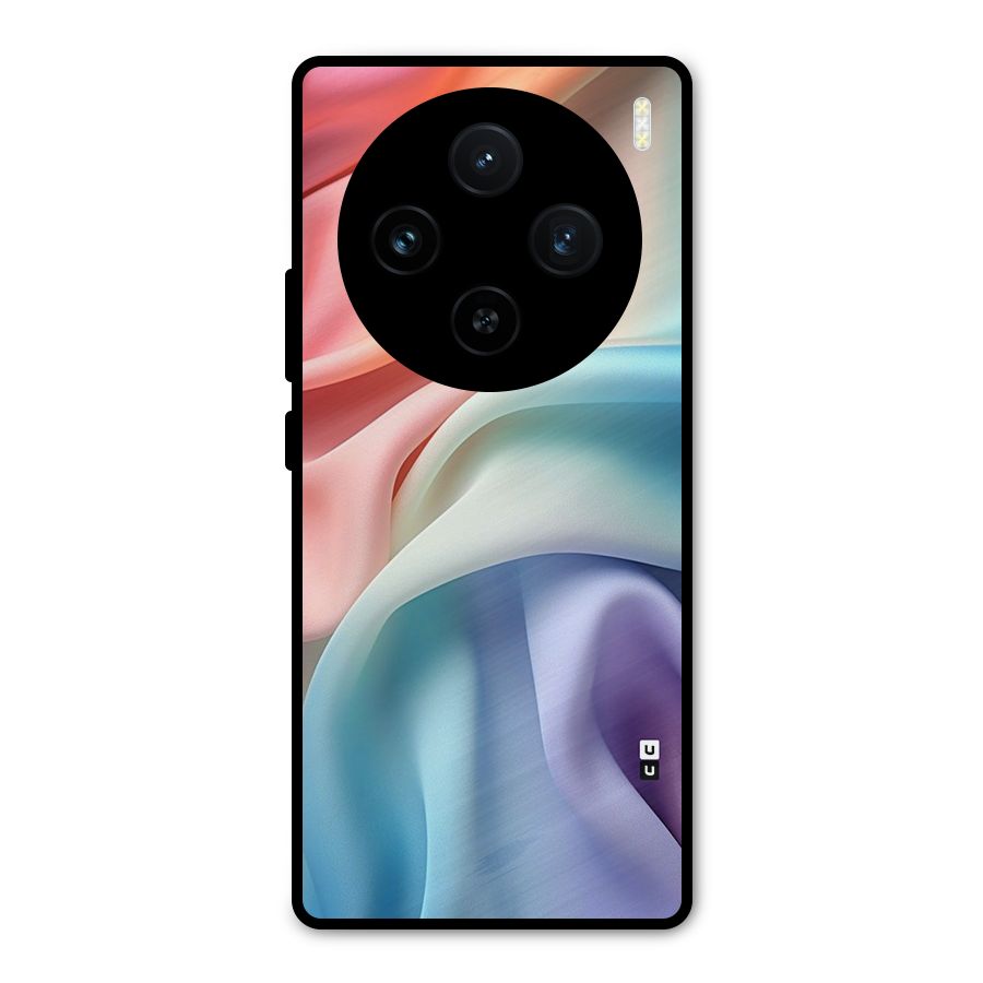 Fabric Pastel Metal Back Case for Vivo X100