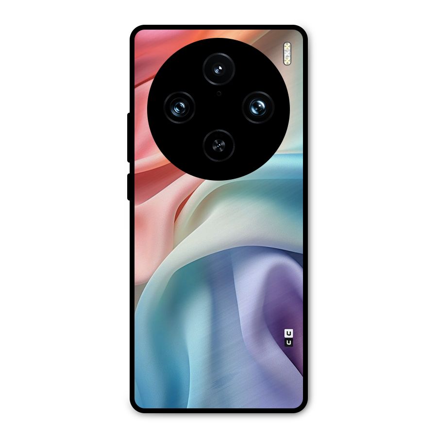 Fabric Pastel Metal Back Case for Vivo X100 Pro