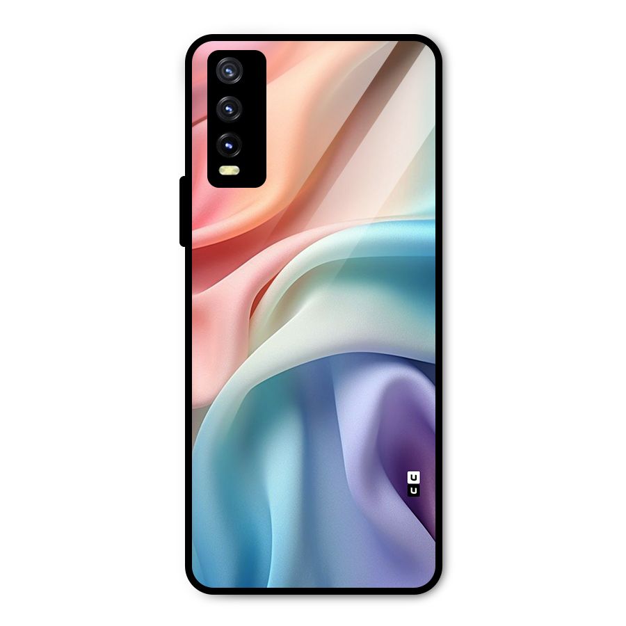 Fabric Pastel Metal Back Case for Vivo Y20g