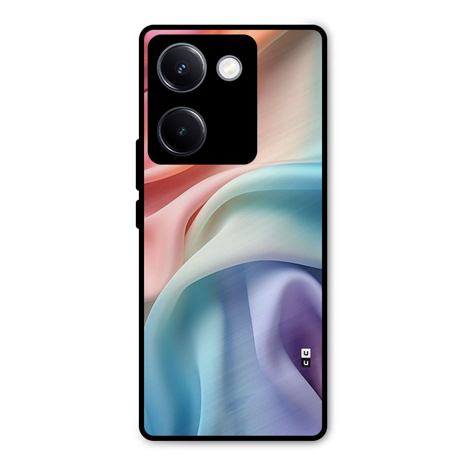 Fabric Pastel Metal Back Case for Vivo Y300 Plus