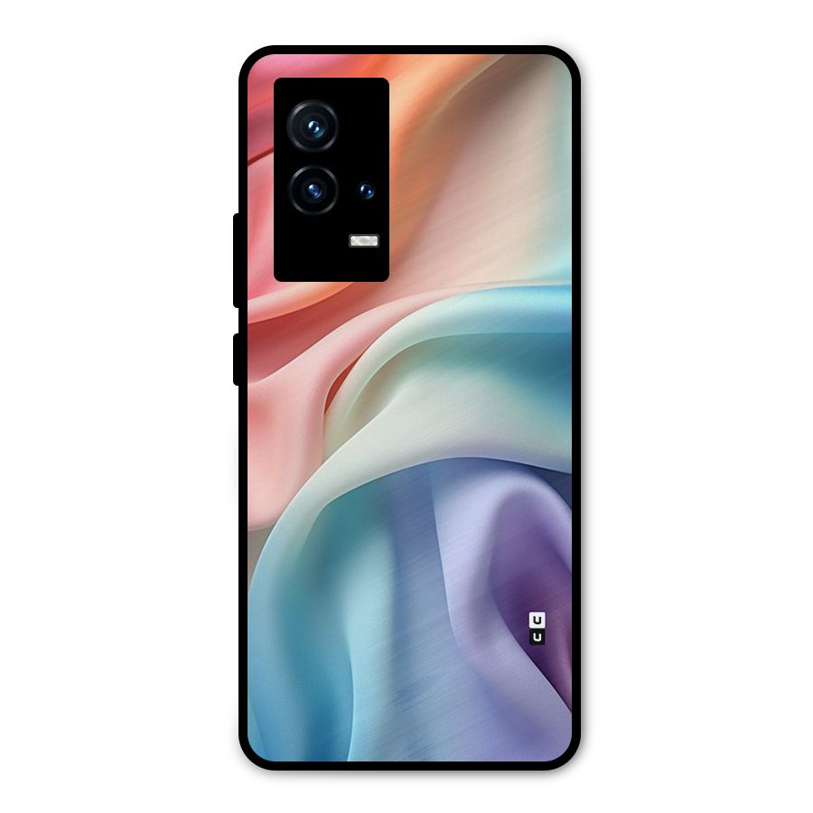 Fabric Pastel Metal Back Case for iQOO 9 5G