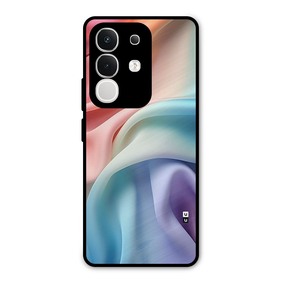 Fabric Pastel Metal Back Case for iQOO Z10x