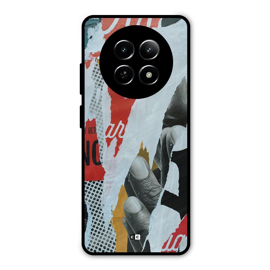 Fabulous Paper Cutout Metal Back Case for Realme Narzo N65