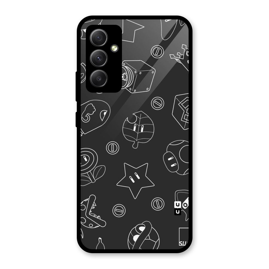 Face Mishchief Glass Back Case for Galaxy A34