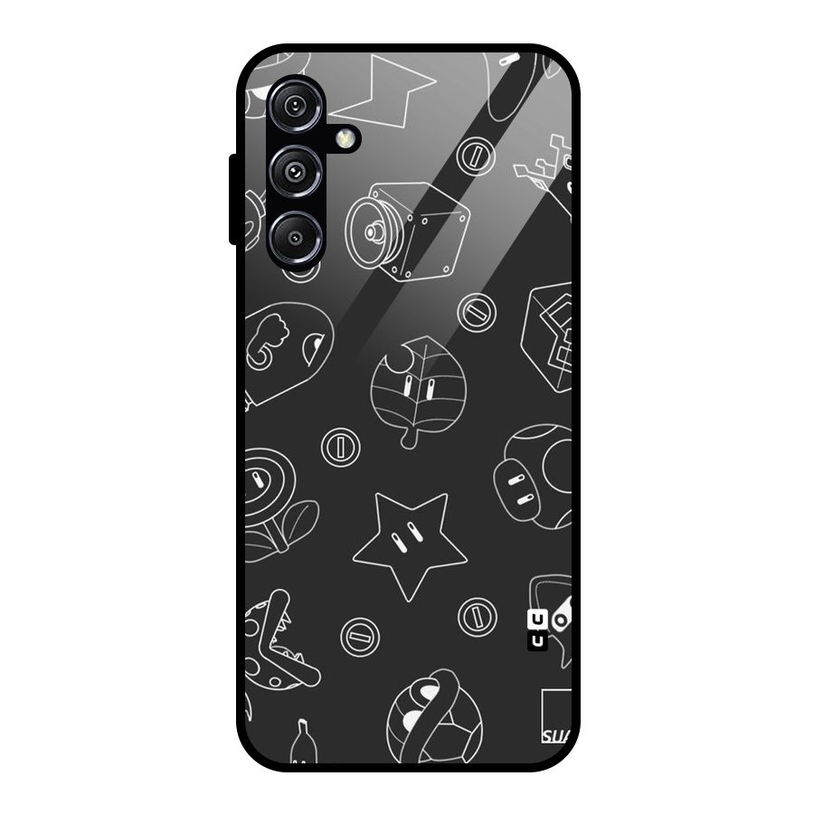 Face Mishchief Glass Back Case for Galaxy M34 5G