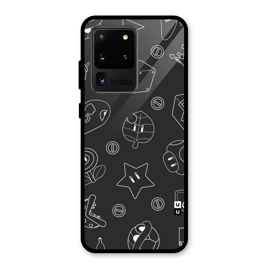 Face Mishchief Glass Back Case for Galaxy S20 Ultra