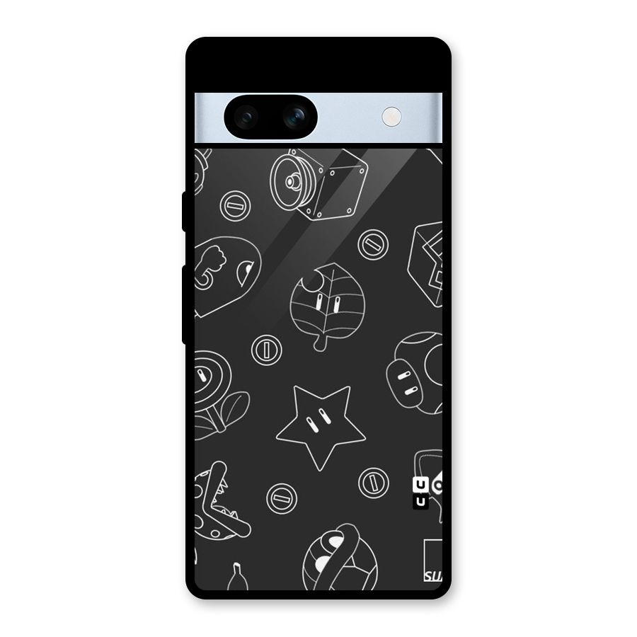 Face Mishchief Glass Back Case for Google Pixel 7a