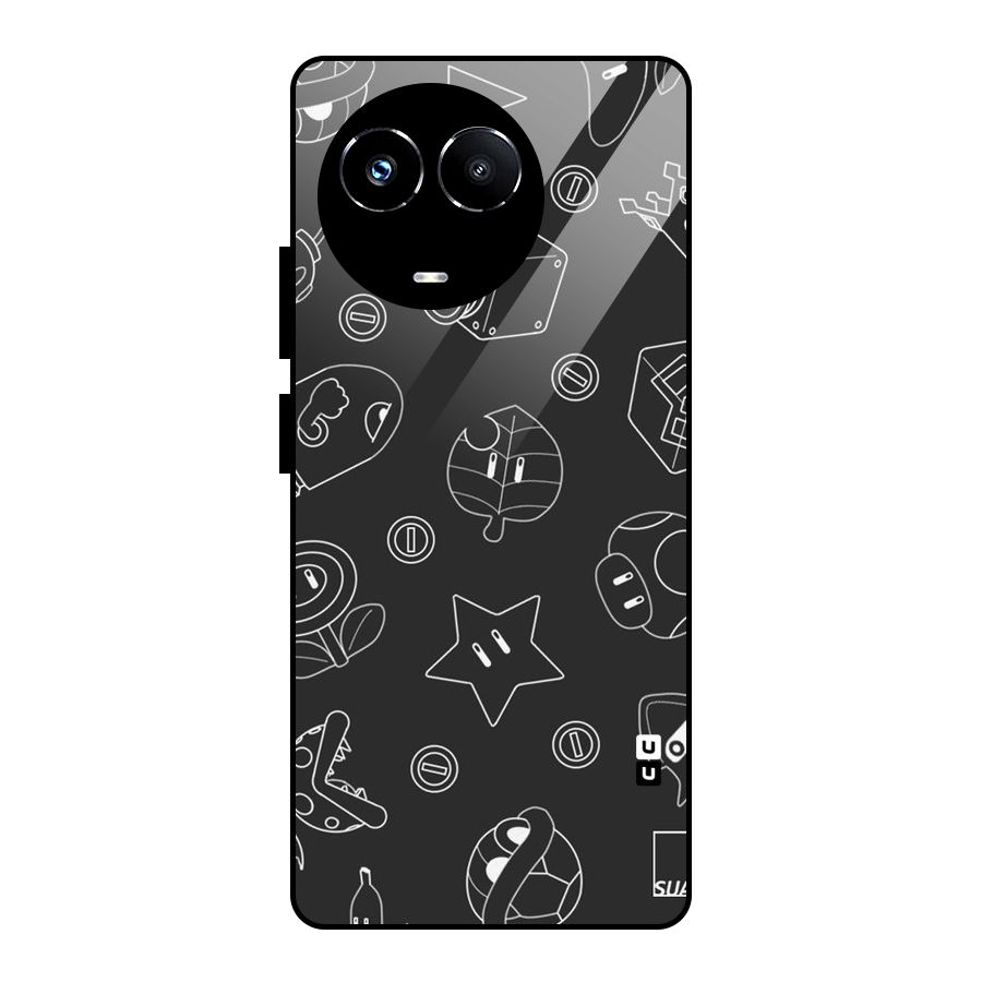 Face Mishchief Glass Back Case for Realme 11X
