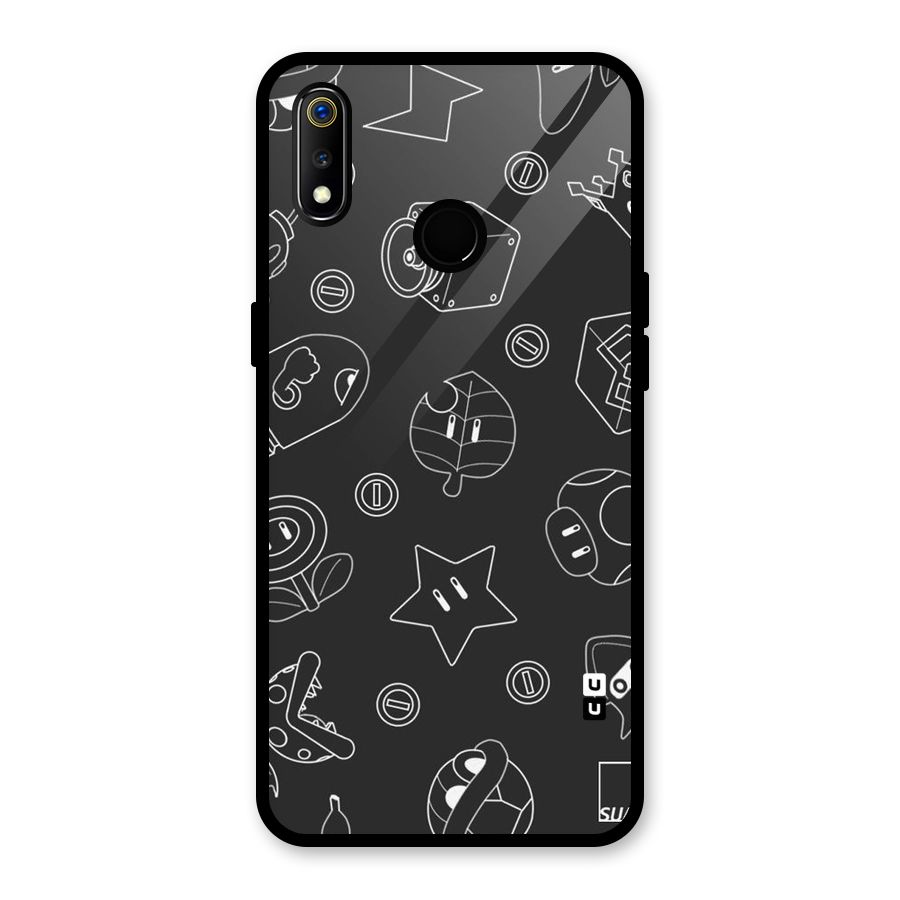 Face Mishchief Glass Back Case for Realme 3